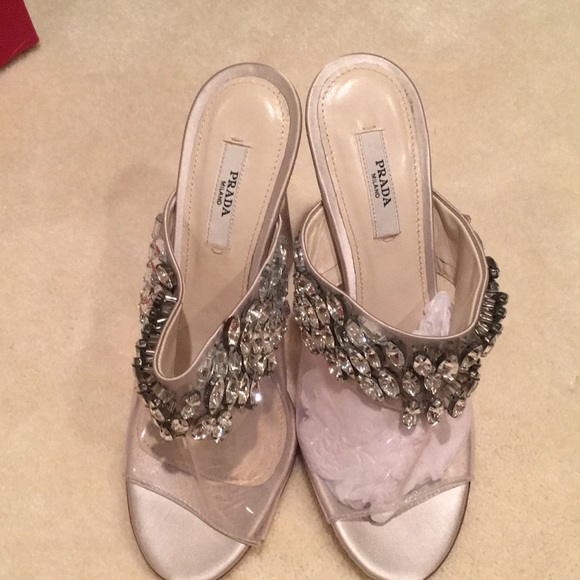 Prada Women's Designer Sandals Glass: Swarovski - Picture 3 of 9